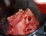 A picture of step 1 of Watermelon smoothie/shake.