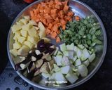 A picture of step 2 of One Pot Sambar Rice In Pressure Cooker (Sambar Sadam).