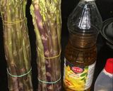 Hình bước làm 1 của món Măng tây tím xào tỏi bơ