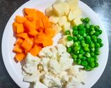 A picture of step 1 of Vegetable Sagu.