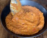 A picture of step 3 of Fava bean dip. فول مدمس fool Mdamass.