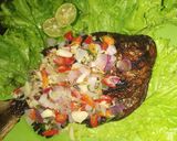 Foto langkah ke 4 dari resep Ikan Bawal Bakar Sambal Matah.