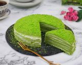 Foto langkah ke 4 dari resep Greentea Mille Crepes Cake / Matcha Crepe.
