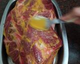 A picture of step 3 of Pork Shoulder with Mustard, Spiced Plums, and Orange Sweet Potato Mash.