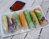 Hình bước làm 1 của món Gỏi cuốn chay ngủ sắc