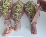A picture of step 4 of Stuffed chicken drumsticks with giant couscous salad.
