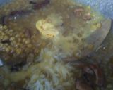 A picture of step 4 of Biranj (sweet rice).