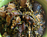 A picture of step 6 of Afang soup.
