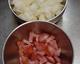 洋蔥香腸蛋炒飯的食譜步驟1照片
