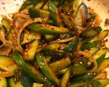 A picture of step 4 of Spicy Cucumbers.
