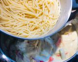 A picture of step 7 of Creamy Baked Cheesy Chicken 🐔 Spaghetti 🍝.