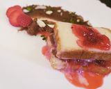 A picture of step 13 of WorkShop Chocolate hummus with strawberry flavoured toast.