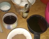 A picture of step 1 of Chocolate Pastry with Ceremal/ Chocolate Ganache Frosting.