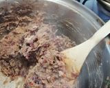 A picture of step 3 of Mexican tomato, chicken and refried bean soup.