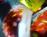A picture of step 5 of Chilli Chicken with Fried rice.