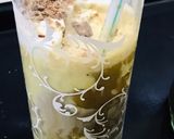 A picture of step 3 of Caramel Affogato coffee Italian dessert.