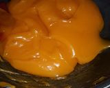 A picture of step 4 of Custard Karachi halwa.