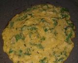 A picture of step 3 of Moong palak chilla.