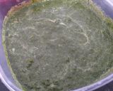 A picture of step 1 of Steamed palak chicken.
