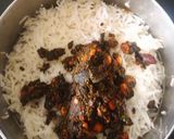 A picture of step 6 of Curry Leaves Rice.