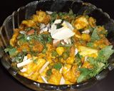 A picture of step 14 of Schezwan matar paneer corn masala.