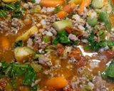 A picture of step 3 of Sykes Soup.