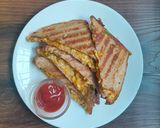 A picture of step 5 of Tandoori mayo vegetable grilled Sandwich.