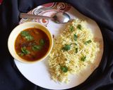 A picture of step 8 of Rajma and Jeera Rice.
