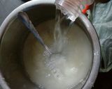 A picture of step 2 of Nimbu Pani (lemonade).