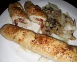 Foto del paso 3 de la receta: Pechuga de pollo rellena con queso, chorizo y cebolla
