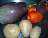 A picture of step 1 of Tomato potato and brinjal ka yummy Chokha.