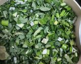 A picture of step 1 of Methi ke theple.