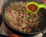 A picture of step 5 of Chicken Vegetable Spaghetti Stir Fry.