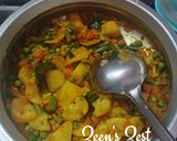 A picture of step 4 of Goan Veg Caldin.