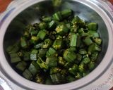 भिन्डी की सब्जी (bhindi ki sabzi recipe in Hindi) रेसिपी चरण 3 फोटो