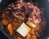 Une image de l'étape 3 de Soupe Potimarron/Carottes lardon grillé.