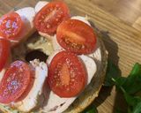 A picture of step 3 of “It’s All About the Mayo” Bagel.