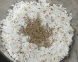 A picture of step 1 of Coconut fish curry.