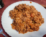 Foto del paso 4 de la receta: Carne picada con arroz y pisto
