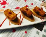 A picture of step 5 of Fried Goat Cheese with Toast.