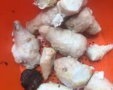 A picture of step 3 of Oha soup.