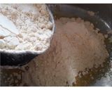 A picture of step 2 of Besan Ladoos from Chana Dal.