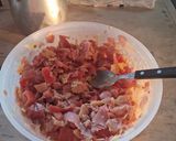 Foto del paso 9 de la receta: Tarta de jamón y queso con tomates🍅🧀