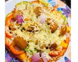 A picture of step 4 of Chicken Bell pepper pizza 🍕.