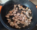 A picture of step 2 of Chicken Paella.