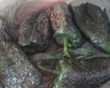 A picture of step 2 of Chiles Rellenos *Traditional Dish for the Patriotic Month* 😋.