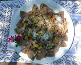 Foto del paso 7 de la receta: Fideos moñitos integrales con vegetales salteados🙃