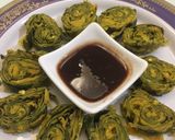 A picture of step 6 of Colocasia leaves patra.... pakwangli.