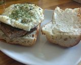 A picture of step 4 of Breakfast Steak n' Eggs Sandwich.