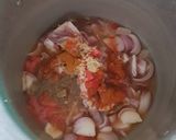 A picture of step 2 of Bhindi Gosht.